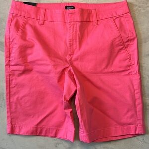 J. Crew   Shorts  9” inseam  Bright Pink    Size 4  NWT